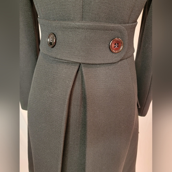 Vintage Union Made Penny Lane Princess Coat black wool and Astrakhan Collar - Picture 7 of 13